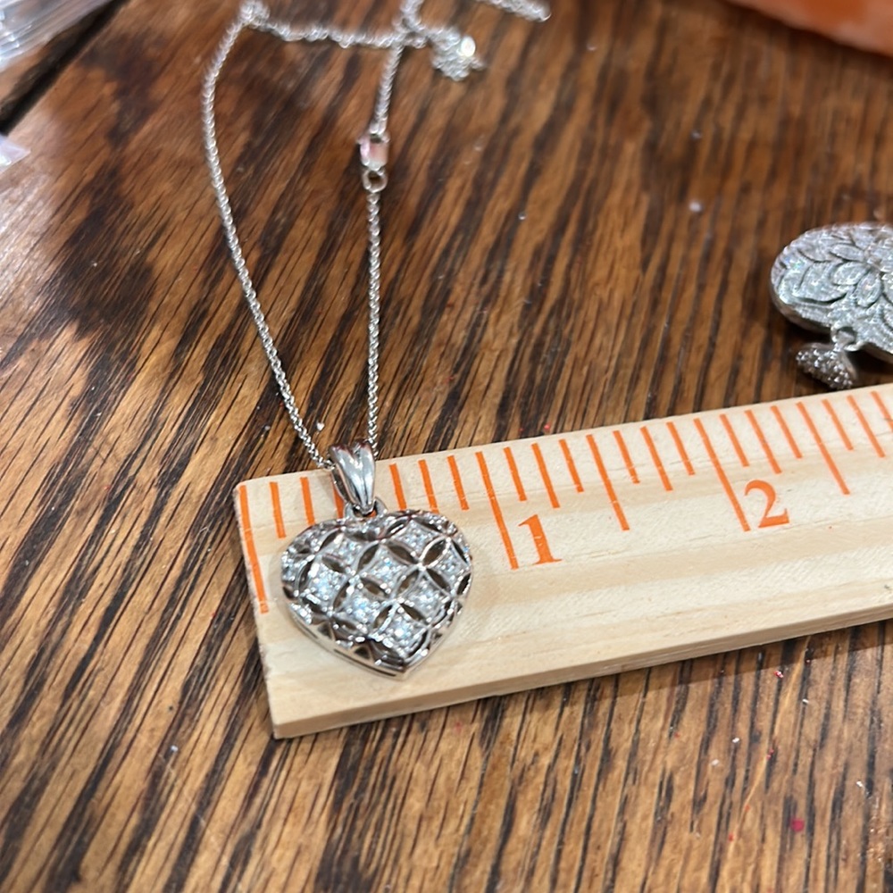 Sterling Silver Heart Necklace - Picture 6 of 8